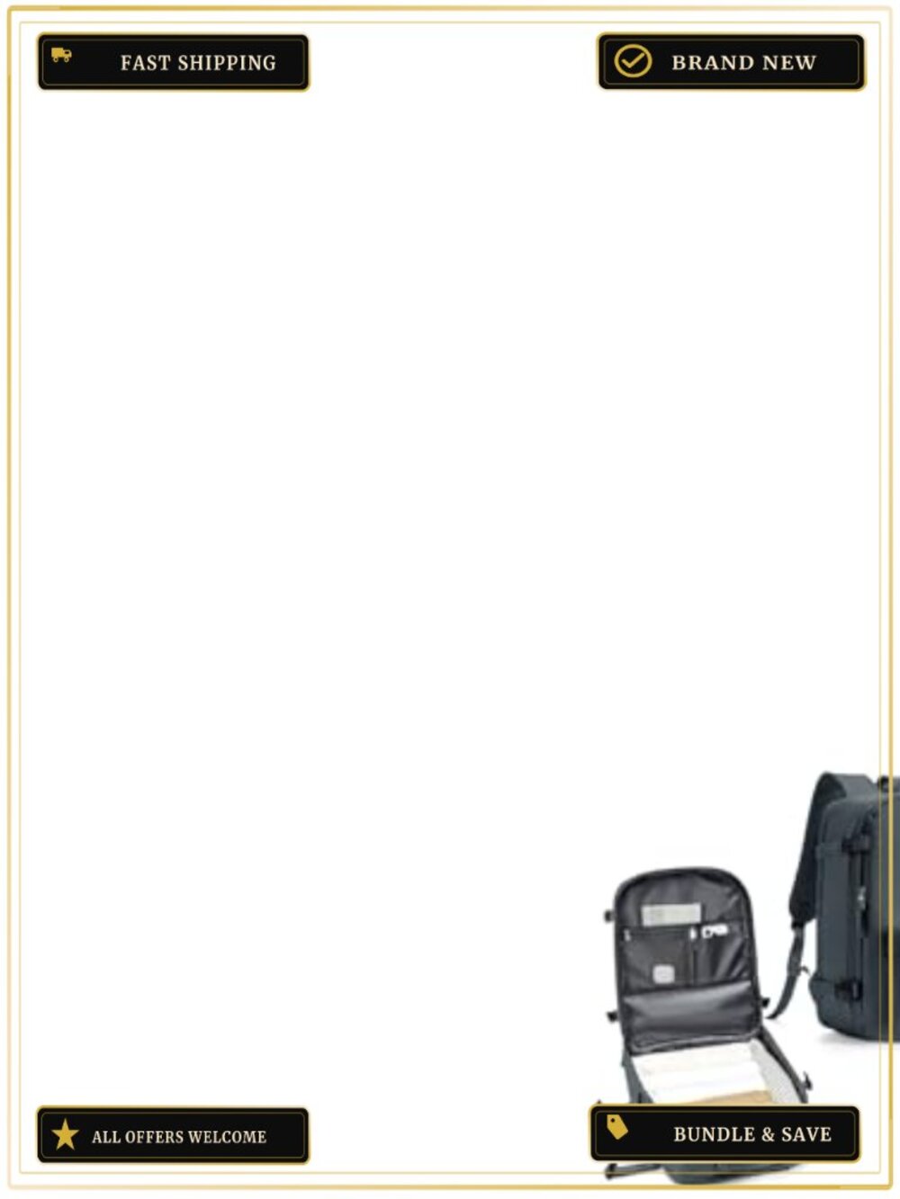 Large Travel Backpack Women Carry On Flight Approved Waterproof Polyester
